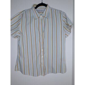 Bogari Silk Blend Striped Tee W XL Travel Summer Coastal